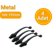 Yahya 4 Adet Inci Mat Siyah Metal Mobilya Kulpu 160MM - 192MM