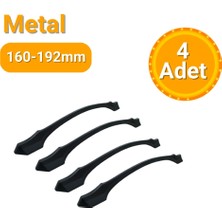 Yahya 4 Adet Ateş Mat Siyah Metal Mobilya Kulpu 160MM - 192MM