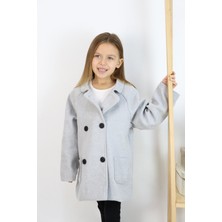 MiaBaby Reglan Kol Kaşe Kaban Gri Renkli Erkek Çocuklar İçin Şık ve Rahat Oversize
