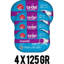 Tada Hamsi Konservesi Limon Soslu 4 x 125 gr. ( Hazır Yemek.Ton Balığı.Şarküteri Deniz Ürünleri.Hazır Konserve.)