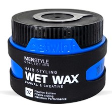 Ostwint Menstyle Collection Profesyonel Saç Şekillendirici Wet Wax, Doğal ve Güçlü Tutuş, Uzun Süreli Etki, No:02 Wet Wax 150ml