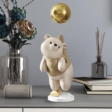 Nanlly Modern Ayı Heykelciği Reçine Heykeli Balon Ayı Figürü Dekor (Yurt Dışından)