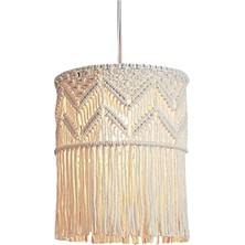 Nanlly Makrome Dokuma Abajur Asılı Kılıfı Boho Için, , 30CMX45CM (Yurt Dışından)