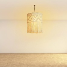 Nanlly Makrome Dokuma Abajur Asılı Kılıfı Boho Için, , 30CMX45CM (Yurt Dışından)