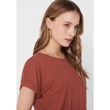 Only 15106662 Genis Yaka Kol Katlamali Kadin Body - Kiremit