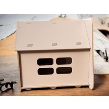 ED PET DİZAYN Caramel 30*50 Kedi Köpek Evi  Latte Renk ,yıkanabilir Kumaş Minderi ile Beraber