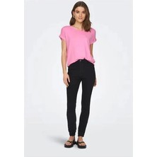 Only 15106662 Genis Yaka Kol Katlamali Kadin Body - Pembe