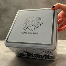 Sarkap Home New Year City Kabartmalı Saklama Kutusu - Beyaz