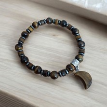 Mga Doğaltaş Kaplan Gözü Bileklik Doğal Taş Bileklik Gerçek 1. Kalite Doğal Taş Bileklik