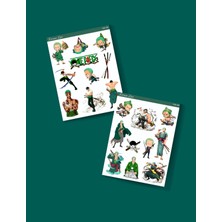 Minithingsart Roronoa Zoro - One Piece 2'li Sticker Etiket Seti Anime Çıkartmaları-Etiket Kağıdı