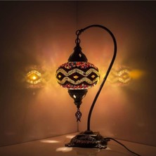 Woodhub Mozaik Lamba Deve Boynu Otantik Bohem Abajur