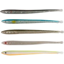 Savage Gear Lb Sandeel Slug 16.5 cm 5 Adet Sahte Balık Dirty Silver