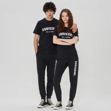 Converse Standard Fit All Star Single Screen Print  Unisex Siyah Pantolon