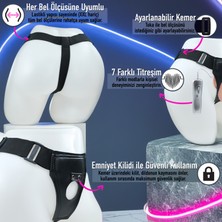 Lovex Kemerli Vibratör 20 cm Titreşimli Vibratörler Testisli Gerçekçi Ten Dokusunda Realistic Belden Bağlama Kemeri Kadın ve Erkekler Için Gerçekçi Yapay Protez Penis Vantuzlu Dildo