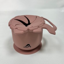Momia Bebek Dökülmeyen Silikon Bebek Mama Tabağı Atıştırmalık Kabı Mama Önlüğü Çatal Kaşık Çanta Seti 19