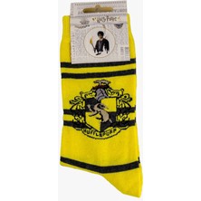 Sihir Dükkanı Harry Potter Lisanslı Hufflepuff Logo Çorap