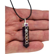 7 Çakra Taşlı Ametist Kolye 318-3