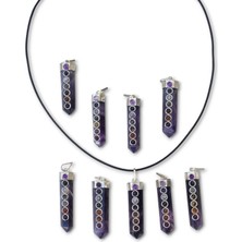 7 Çakra Taşlı Ametist Kolye 318-3