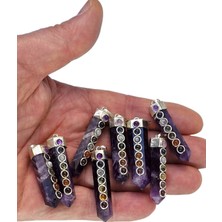 7 Çakra Taşlı Ametist Kolye 318-3