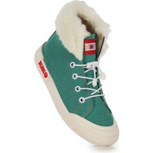 Kiko Kids Tigge Günlük Lastikli Kız Çocuk Bot Ayakkabı Yeşil