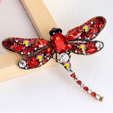 Renjie Shop C Beyaz Stil Güzel Kadın Moda Böceği Kristal Broş Taşlı Eşarp Iğnesi Takı (Yurt Dışından)
