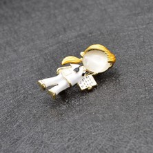 Renjie Shop C Oğlan Yeni Gelen Moda Opal Emaye Doktor Erkek ve Kız Broşları Hemşire Takı Moda Takı Hediye (Yurt Dışından)