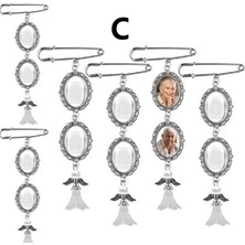 Renjie Shop C C-3 Çerçeveleri Düğün Noel Fotoğraf Takı Yapımı Fotoğraf Zincir Broş Parti Moda Düğün Çiçek Buketi Fotoğraf Kolye Çerçeve Pin Dantel Oval Gelin Damat Hediyesi 3 Stil (Yurt Dışından)