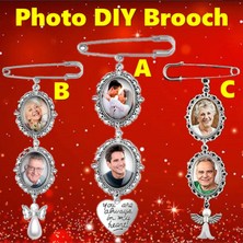 Renjie Shop C C-3 Çerçeveleri Düğün Noel Fotoğraf Takı Yapımı Fotoğraf Zincir Broş Parti Moda Düğün Çiçek Buketi Fotoğraf Kolye Çerçeve Pin Dantel Oval Gelin Damat Hediyesi 3 Stil (Yurt Dışından)