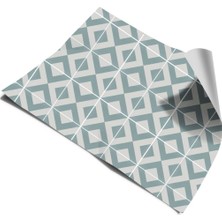 Kendinden Yapışkanlı Laminasyonlu Karo Taş Desen Yer Kaplama Folyosu 60 cm  x 100 cm