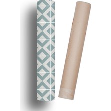 Kendinden Yapışkanlı Laminasyonlu Karo Taş Desen Yer Kaplama Folyosu 60 cm  x 100 cm