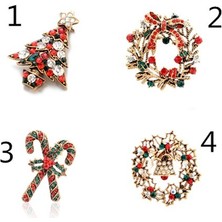 Renjie Shop C No.1 Boyutu Yılbaşı Vintage Zarif Hediye Yılbaşı Süsü Takılı Drristmas Broş Korsaj Aksesuarları (Yurt Dışından)