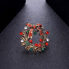 Renjie Shop C No.1 Boyutu Yılbaşı Vintage Zarif Hediye Yılbaşı Süsü Takılı Drristmas Broş Korsaj Aksesuarları (Yurt Dışından)