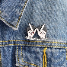 Renjie Shop C Kalp El Her Zaman Kırık Metal Broş Hava Pin Rozeti Hediye Takı Kadınlar Için (Yurt Dışından)