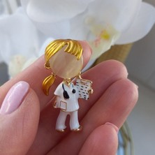 Renjie Shop C Girl Yaratıcı Sevimli Doktor Erkek Kız Broşlar Tıbbi Iğne Hemşire Takı Broş Hediye (Yurt Dışından)