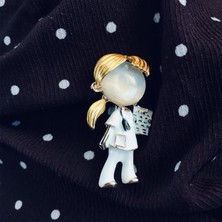 Renjie Shop C Girl Yaratıcı Sevimli Doktor Erkek Kız Broşlar Tıbbi Iğne Hemşire Takı Broş Hediye (Yurt Dışından)