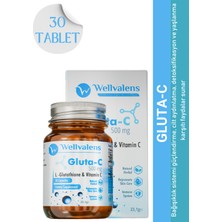 Wellvalens Gluta-C Glutathione & Vitamin C – Antioxidant and Immune Sport | 60 Kapsül