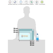 Ortakçı Design Siyah Mermer Desenli Temperli Cam Kesme Tahtası - Cam Kesme Tablası 30*40 Cm