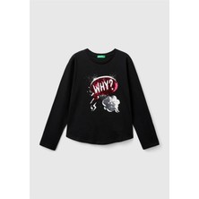 United Colors Of Benetton Kız Çocuk Uzun Kol Tshirt 10KC