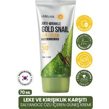 Leke ve Anti Aging Karşıtı Salyangoz Özü Içeren Gold Snail Spf 50 + Güneş Kremi