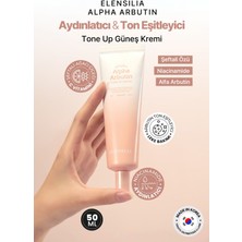 Aydınlatıcı ve Ton Eşitleyici Güneş Kremi Elensılıa Alpha Arbutin Tone Up Cream SPF50+/PA++++