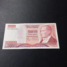 Escoines Koleksiyon 3996367641B5058755 7.emisyon 1.tertip E63 Serisi 20BIN Lirası Ca/çil Kağıt Para