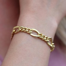 Necati Gün Gurmet Modeli Gold Kaplama Zincir Bileklik