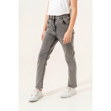 Kız Çocuk Likralı Dar Paça Kot Pantolon G2153