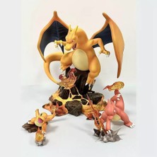 Tcherchi Pokemon Charizard Ateş Dinozor Anime Figür Dekor Oyuncak (Yurt Dışından)