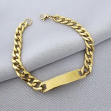 Necati Gün Gold Kaplama Çelik Plaka Künye