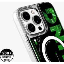 iPhone 16 Pro Max Kılıf Magsafe Şarj Özellikli Airbagli Future Streamer Serisi Kapak Yeşil