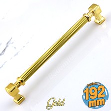 Badem10 Talas Metal Gold Altın Çizgili Kulp 192 mm Mobilya Çekmece Mutfak Dolabı Dolap Kulpları Kulb 19.2 cm