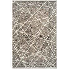 Royal Halı Marlow QJ04A Krem Lacivert Akrilik Yumuşak Dokulu Klasik Vintage Halı