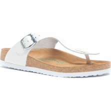 Comfortfüsse  /  Aliz - Deri Parmak Arası Terlik ( Beyaz Cilt Deri )