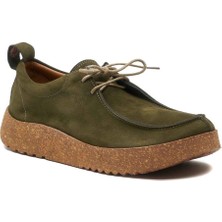 Comfortfüsse / Wandell - Deri Bağcıklı Ayakkabı ( Yeşil Nubuk Deri )